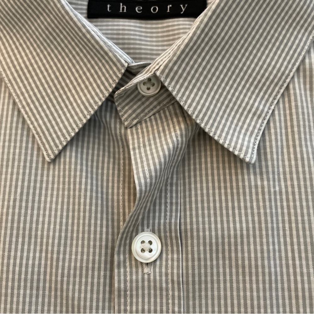 Theory Micro Check Print Zack Ps Keyport Shirt In… - image 6